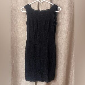 Adrianna Papell Black Lace Mini Dress